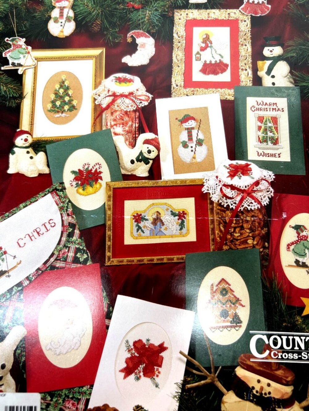 Christmas Wishes Cross-Stitch Pattern Book By Country Cross-Stitch